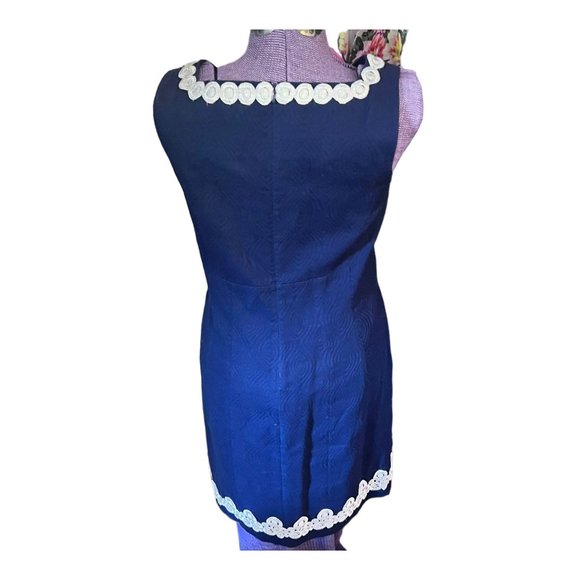 Lilly Pulitzer Metallic Embroidered Adelson Shift Dress 10 - Picture 4 of 8